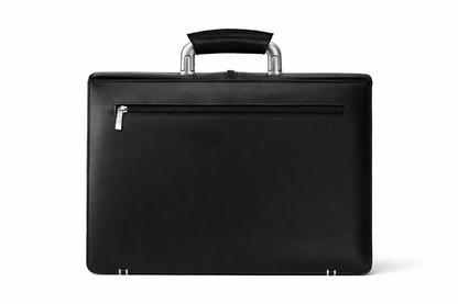 Black Leather Executive Diplomat Bag