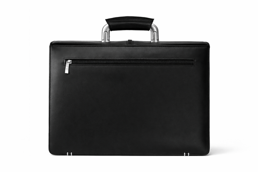Black Leather Executive Diplomat Bag