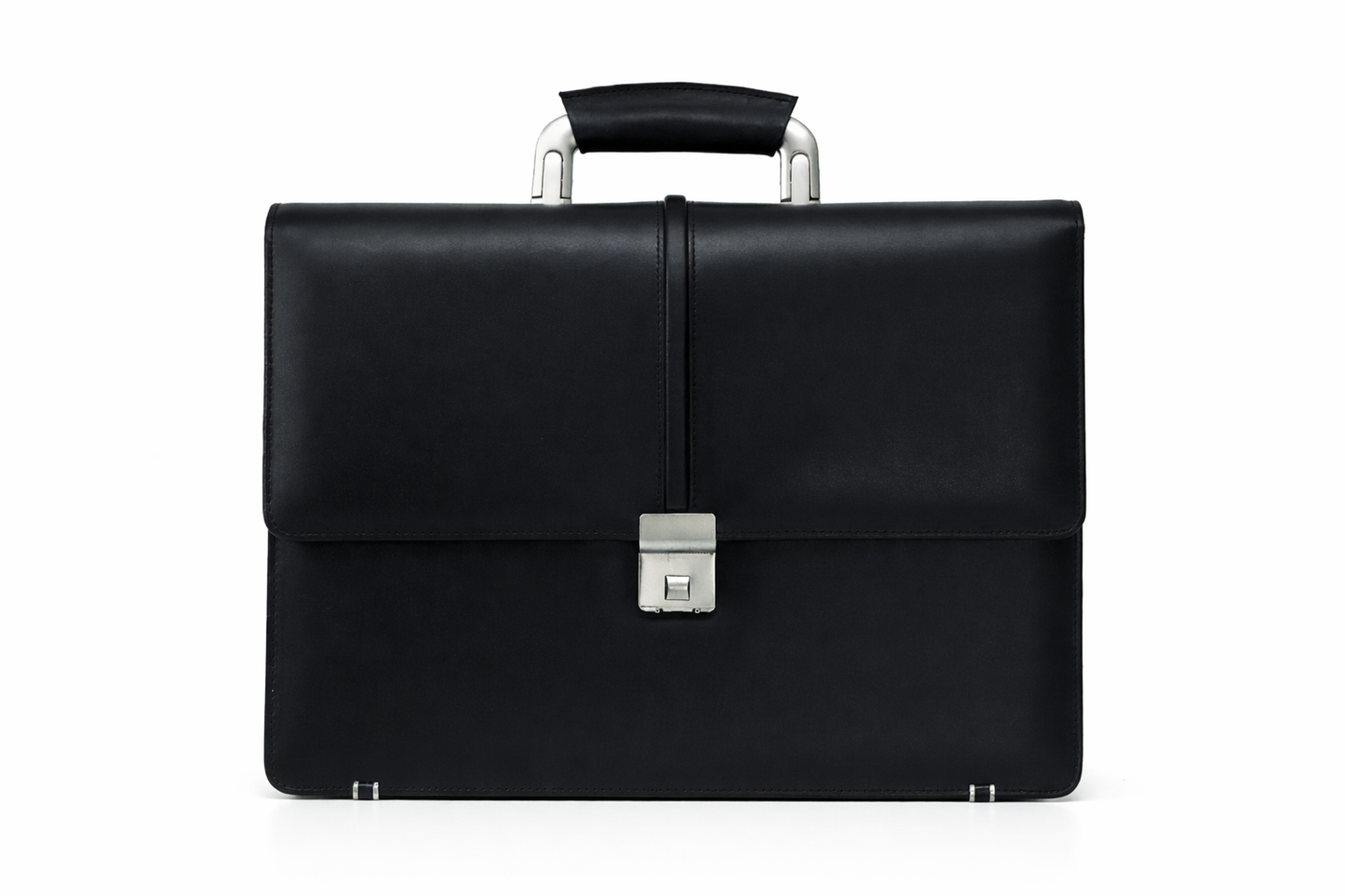 Black Leather Executive Diplomat Bag